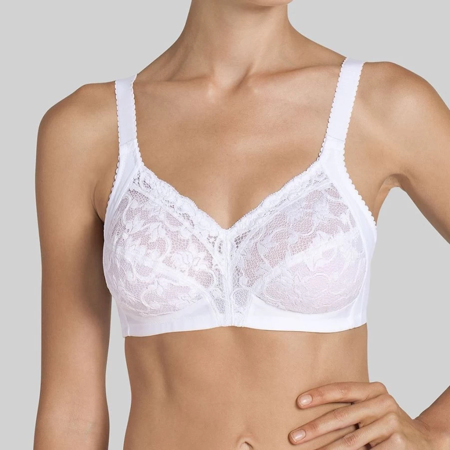 Triumph Doreen N Bra - White Delicate Lace Underwear Women's Comfortable T-Shirt Bra