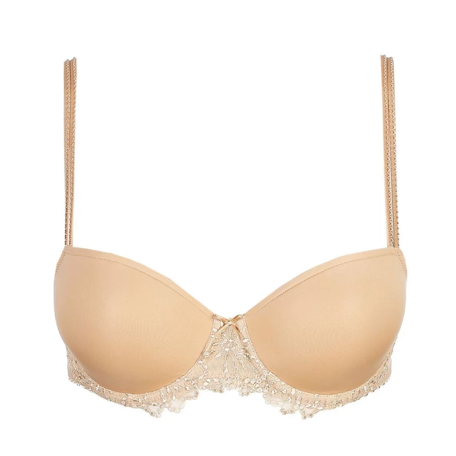 Wix Marie Jo Jane Black Padded Balcony Bra for Women - Comfortable Lace Underwire Support