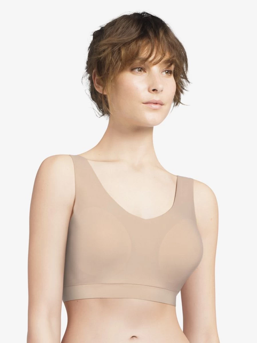 Chantelle Soft Stretch V-Neck Padded Bralette Crop Top for Women