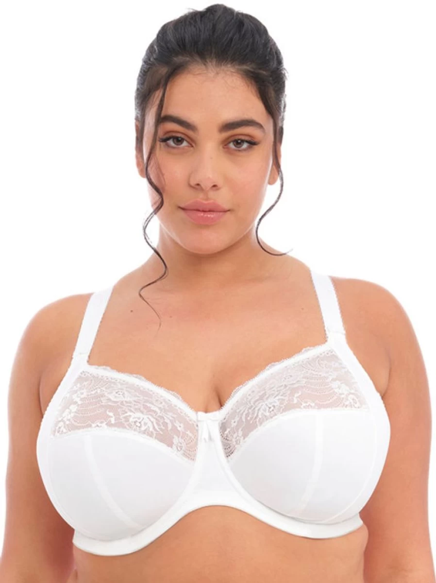Elomi Morgan Underwired Bra (4111) in White | Supportive Plus Size Lingerie