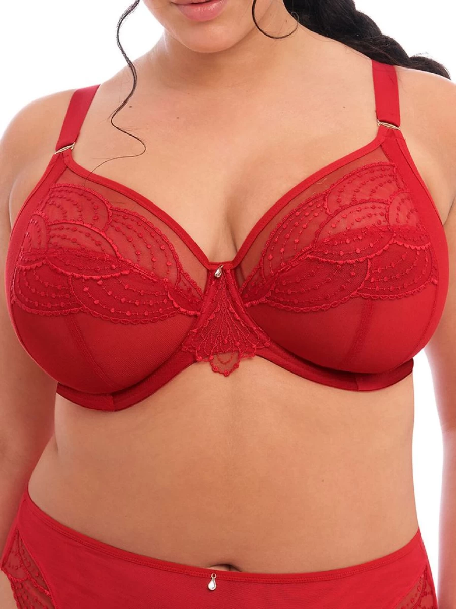 Elomi Priya Plunge Bra - Supportive Full Cup Underwire Bra for Women | Comfortable Lingerie with Side Support