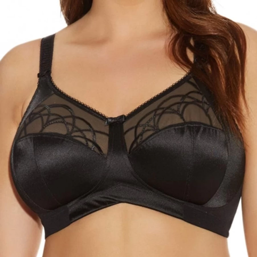 Elomi Cate Non-Wired Full Coverage Bra for Women – Supportive Plus Size Underwire-Free Design