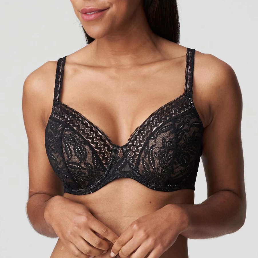 Primadonna Twist Palermo Black Heart Shape Bra - Elegant & Supportive Lingerie