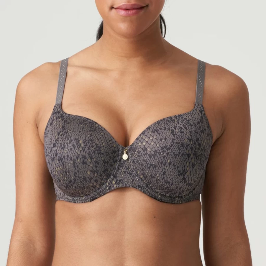 Primadonna Twist Villemin Heartshape Bra in Kitten Grey - Elegant Lace Lingerie