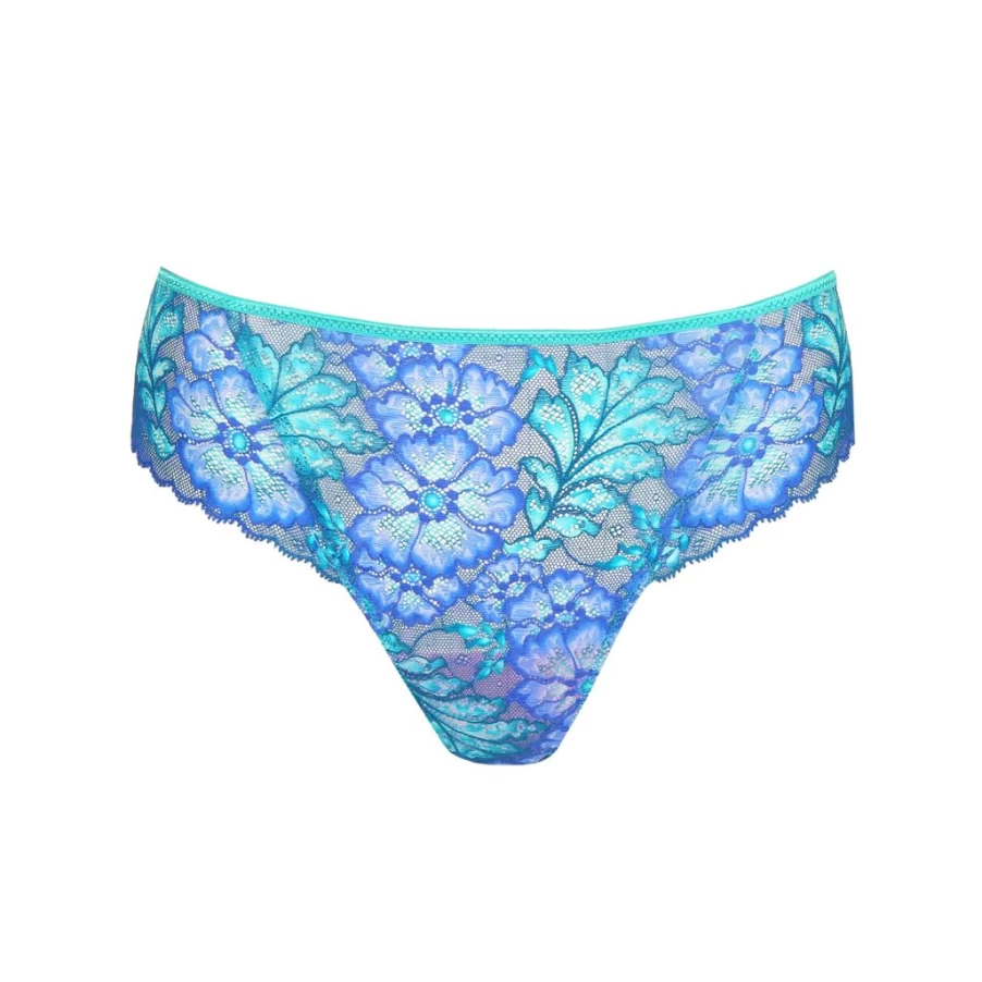 Primadonna Twist Morro Bay Thong in Mermaid Blue | Comfortable & Stylish Women's Underwear