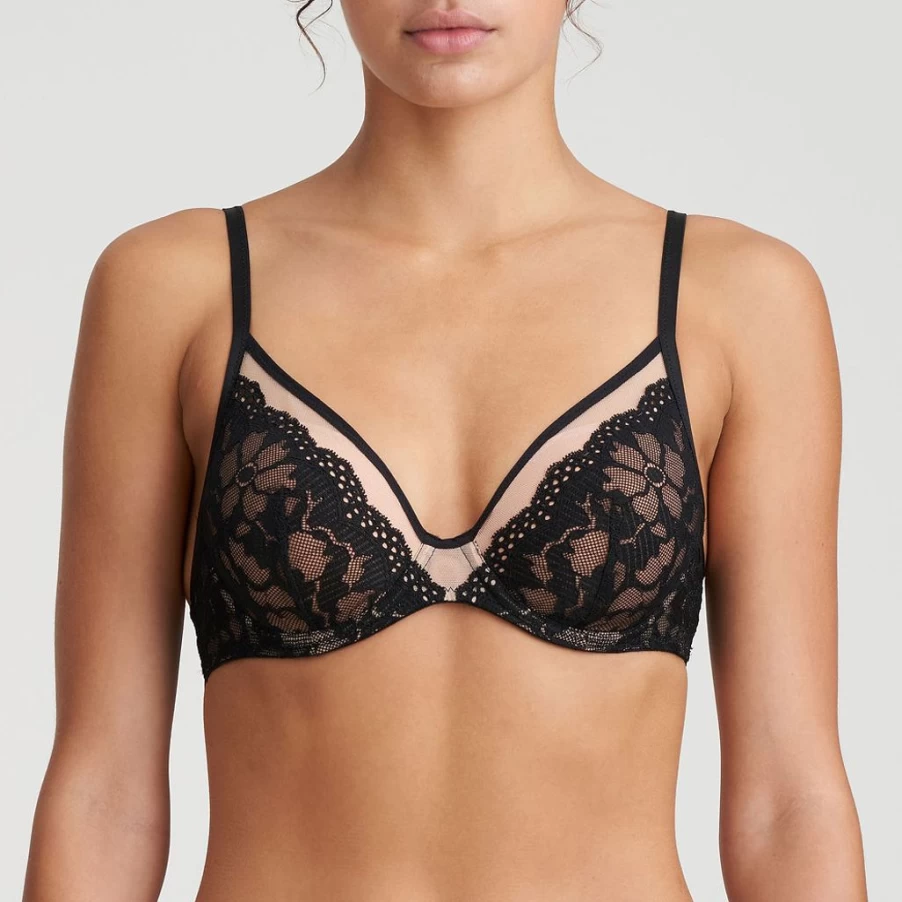 Wix Marie Jo L'Aventure Suto Heart Shape Bra - Black Lace Underwear for Women