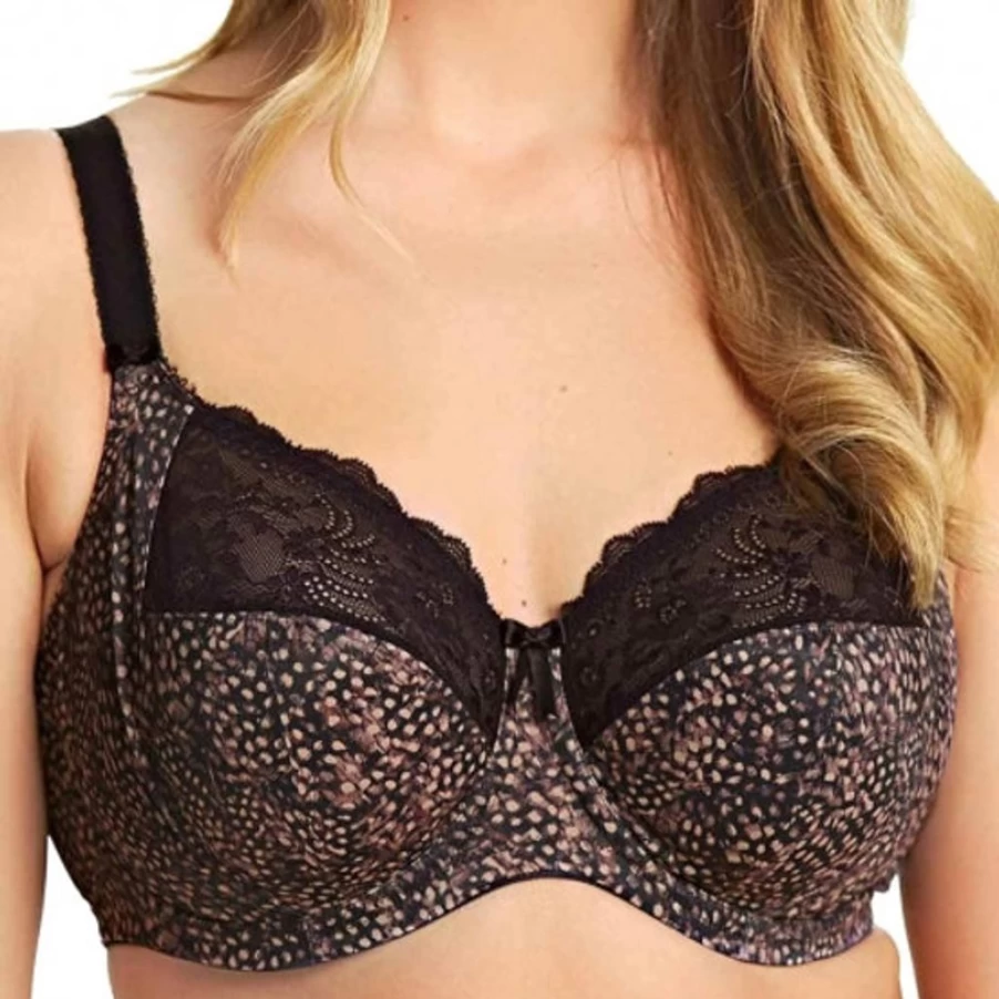 Elomi Morgan Underwire Side Support Bra – Full Cup Plunge Lace Bra for Women