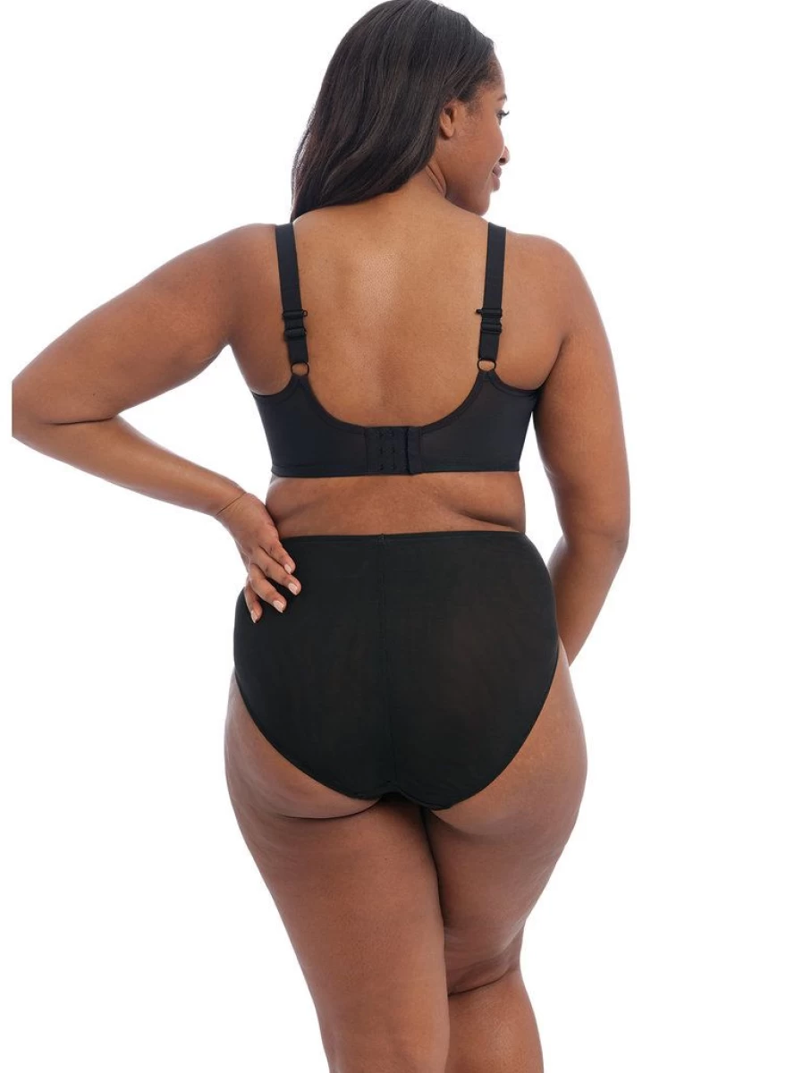 Elomi Brianna Black Padded Half Cup Bra for Women – Supportive Comfort Underwear