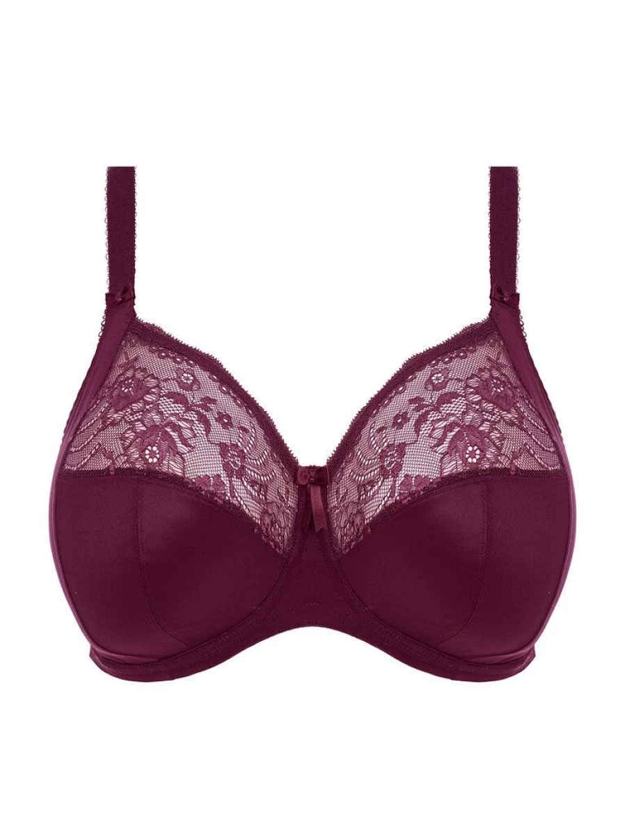 Elomi Morgan Underwire Bra (4111) in Blackberry - Supportive Full Cup Lace Bra
