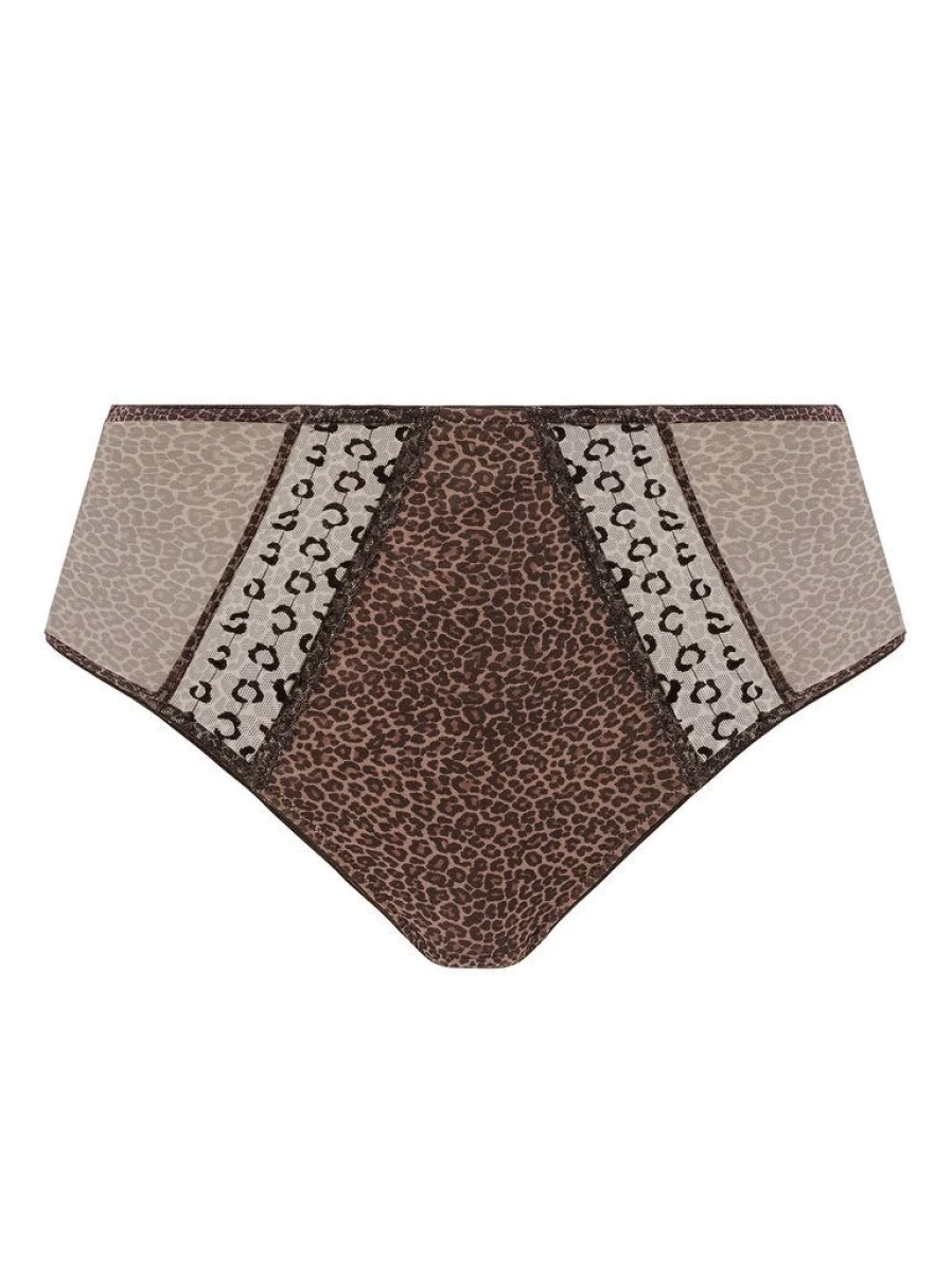 Elomi Matilda Full Brief Underwear in Leopard Print - Supportive Plus Size Women's Panties