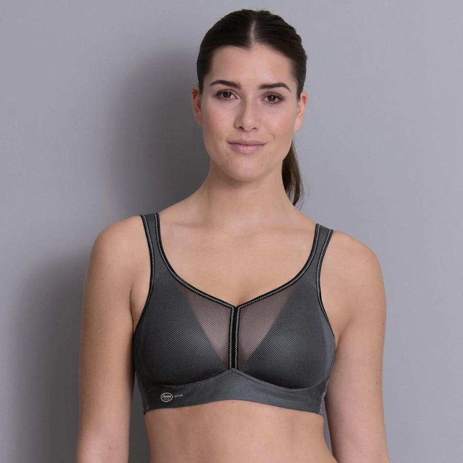 Anita Grey Air Control Sports Bra for Women – High Support Workout Top