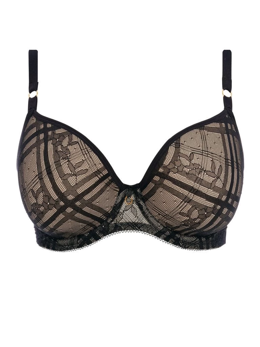Freya Fatale Moulded Plunge Bra in Black - Supportive & Sexy Lingerie