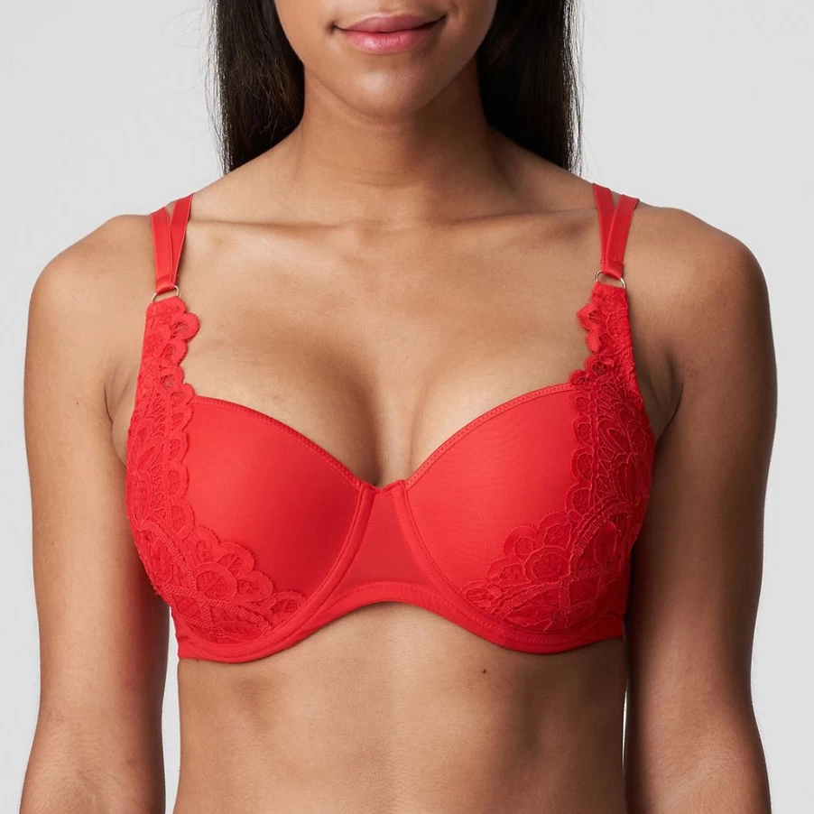 Primadonna Twist First Night Balcony Bra in Red - Supportive & Stylish Lingerie