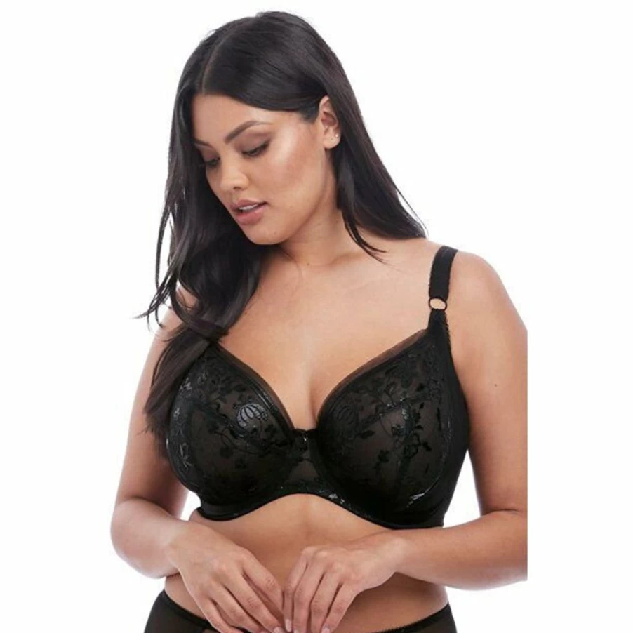 Elomi Roxanne Bra - Black Full-Cup Underwire Support Bra